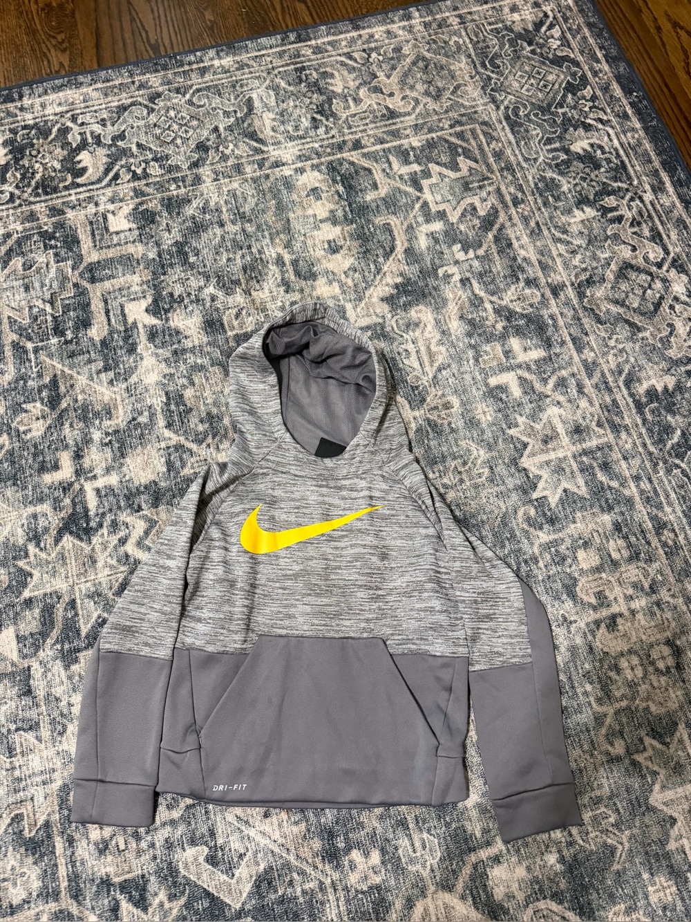 Nike Gray and White Dri-FIT Kids Hoodie (4T)